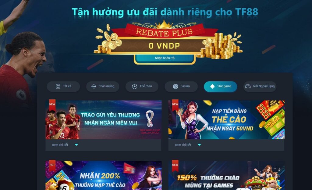 Những chương trình khuyến mãi hấp dẫn tại nhà cái TF88